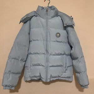 Trapstar Irongate Detachable Hooded Puffer Jacket Baby Blue Brand New W/O Tags L